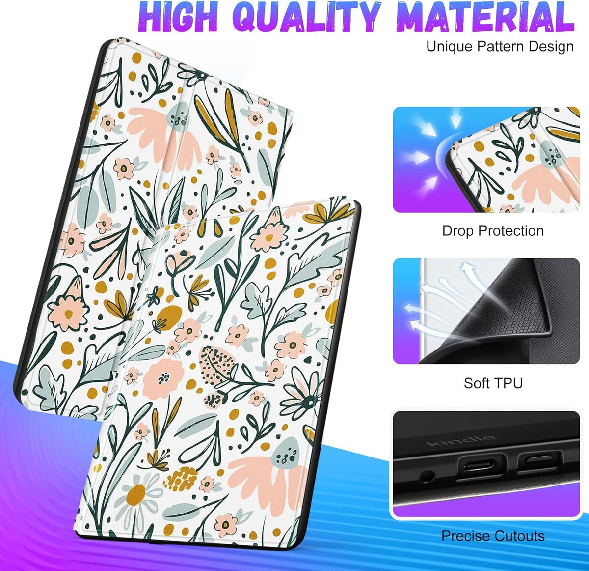 Uppuppy 11th 6.8 Inch 2021 for Kindle Paperwhite Generation Case / Paperwhite Signature Edition Cute Women Girls Teen