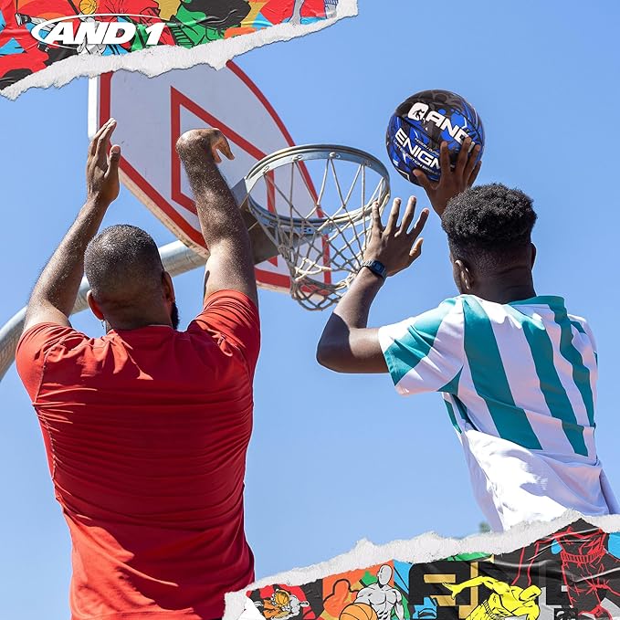 AND1 Enigma Basketball - Streetball for Indoor and Outdoor Use, Deep Channel Construction and Durability