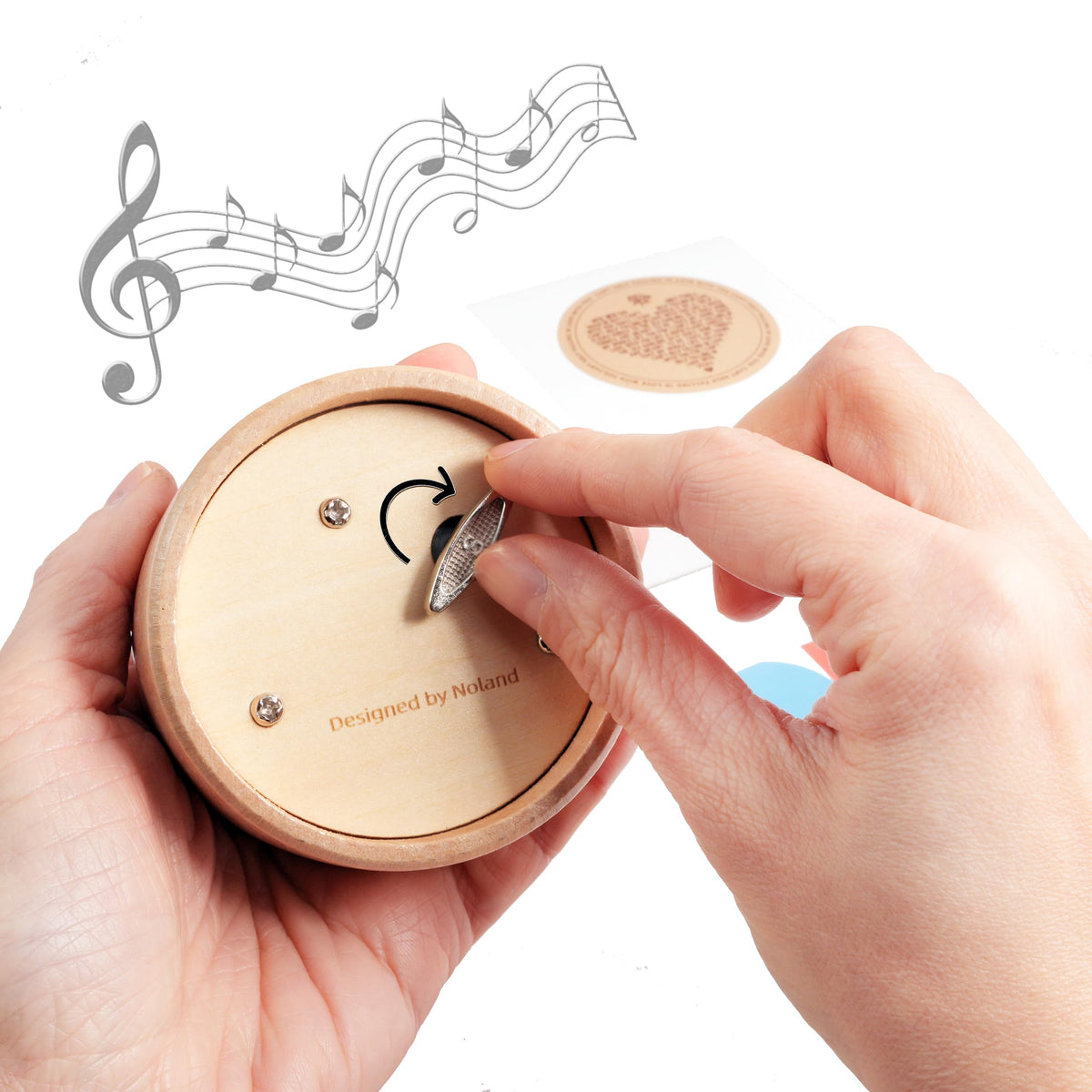 Noland Can't Help Falling in Love Wood Music Box,Engraved Wind Up Wooden Musical Boxes Gifts for Lovers,Girlfriend,Boyfriend,Wife,Husband,Wedding Anniversary Valentine Romantic Gift