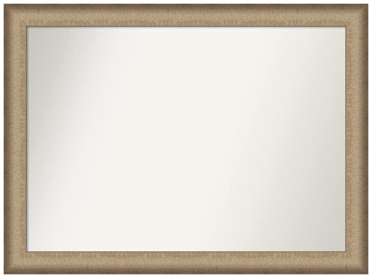 Amanti Art Bronze Wall Mirror 32x43 Elegant Brushed Bronze Rectangle Bathroom Mirror for Wall Decor Living Room, X-Large Casual Frame, Hangs Horizonally and Vertically, Bathroom Decor, Non-Beveled