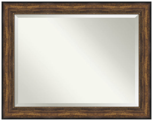 Amanti Art Bronze Wall Mirror 38x48 Ballroom Bronze Rectangle Bathroom Mirror for Wall Decor Living Room, X-Large Traditional Frame, Hangs Horizonally and Vertically, Bathroom Decor, Beveled Edge