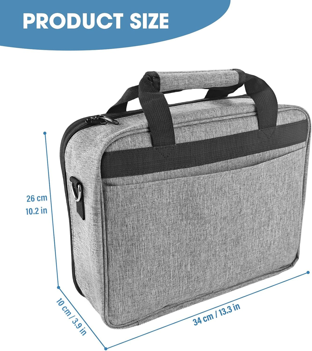 14" 11" 4" ZKOO Projector Carrying Case, Projector Bag Compatible with Most Projectors, Includes Storage Pockets