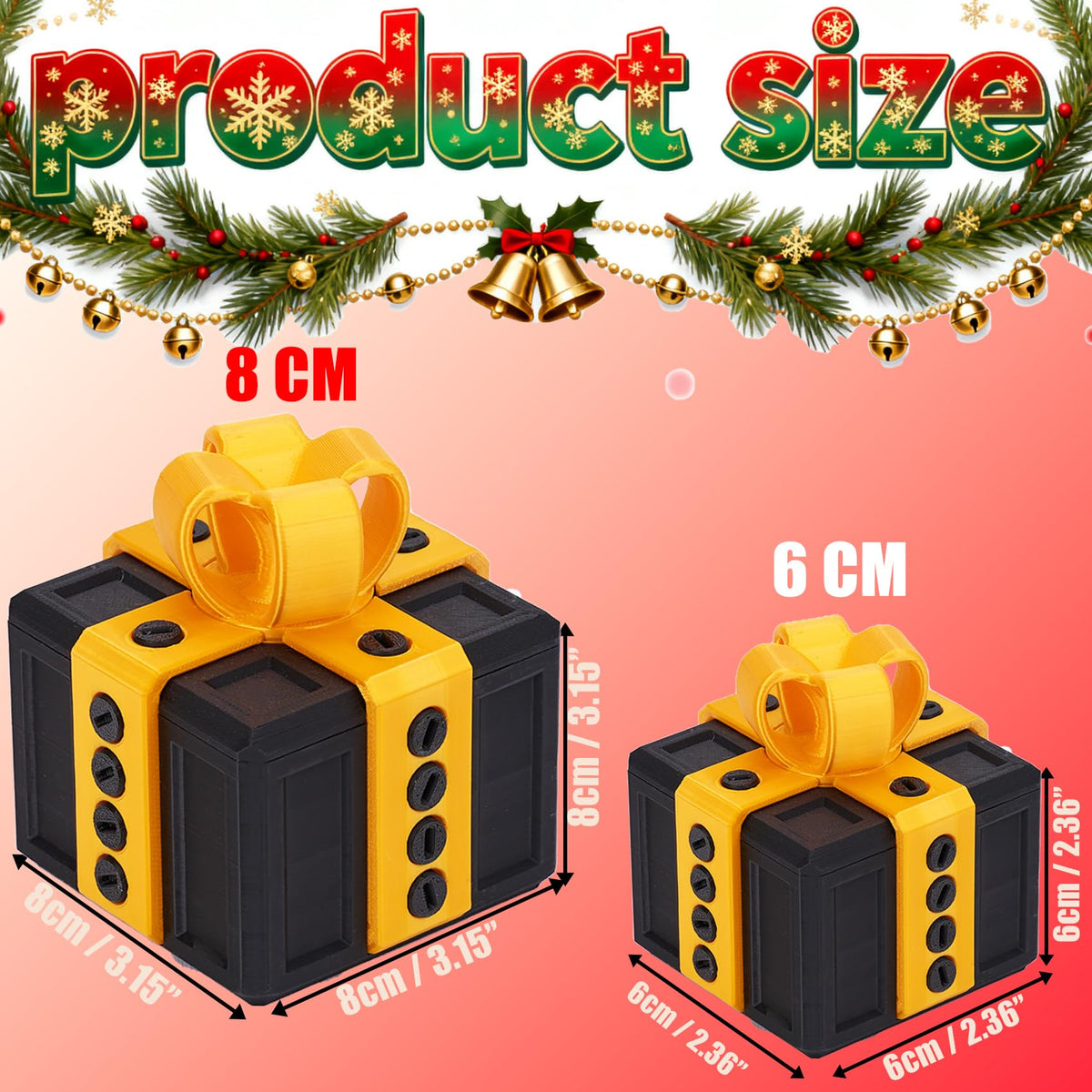 EXQDYNM Annoying Gift Box with Screws, Take Apart Puzzle Surprise Prank Christmas Funny Hilarious Money Card Container, Novelty Box (8cm*8cm)
