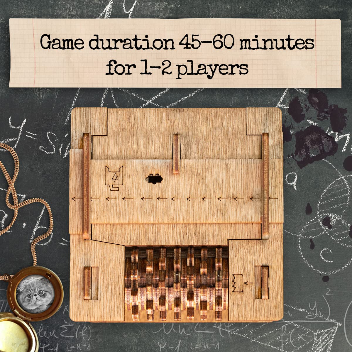 iDventure Cluebox Schroedingers Cat | Escape Room Puzzle Box | Challenging 3D Puzzle | Unique Gift Idea for Men an Women
