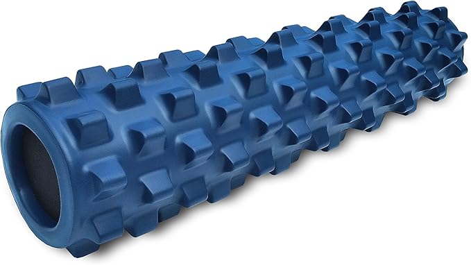 RumbleRoller Original Textured Foam Roller - Deep Tissue, Self Myofacial Release Massage Therapy Roller