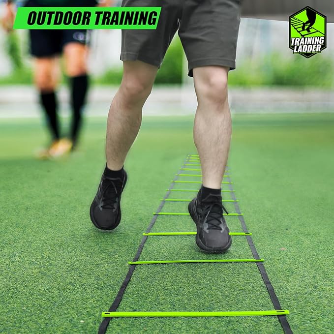 Teenitor Agility Ladder Speed Ladder Training Ladder for Soccer, Speed, Football Fitness Feet Training Carry Bag Agility Training Equipment 13 rungs, 23 feet