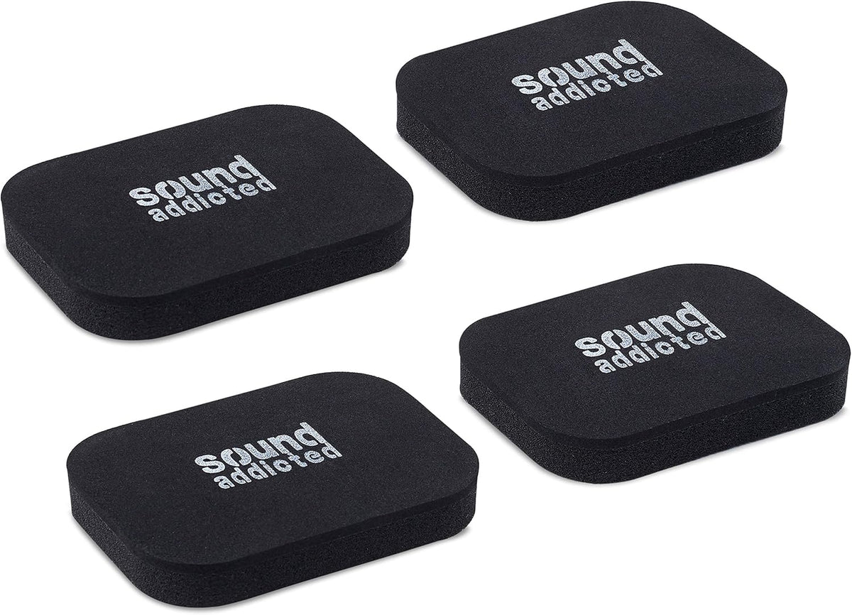 (4Pack) 3.5'' 2.5'' 0.65'' Sound Addicted Isolation Pads for Soundbar - Anti Vibrations Foam Pads Feet x x Suitable