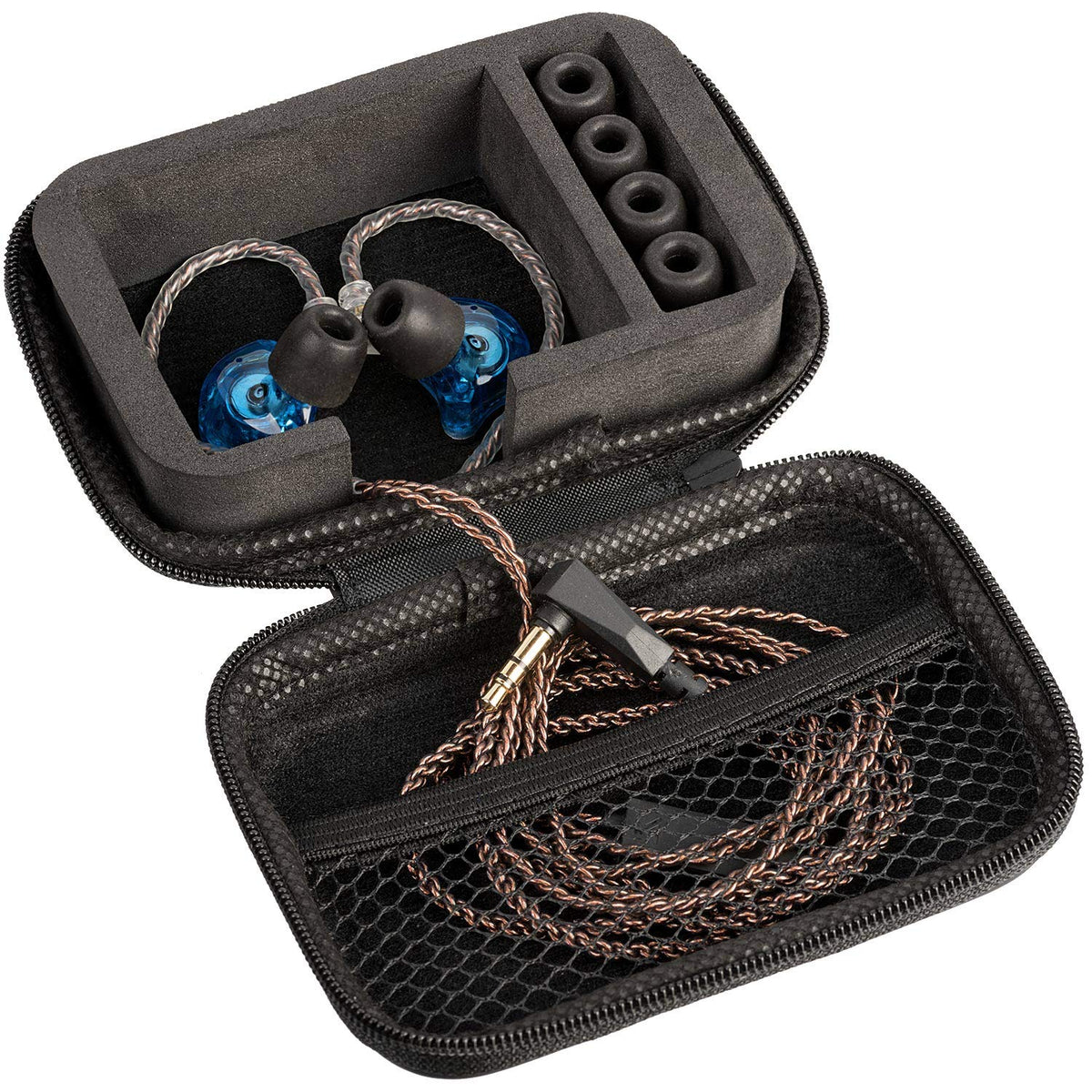 IEM Case for in-Ear Monitors, Headphones & Earbuds – EVA Travel Storage Bag for KZ ZS10/ZS10 Pro/ZSN/ZST/ZEX/AS10/AS16, CCZ ZC02/Melody, CCA CRA, Shure SE215, Moondrop Chu, KBEAR KS1, TANGZU Wan’er