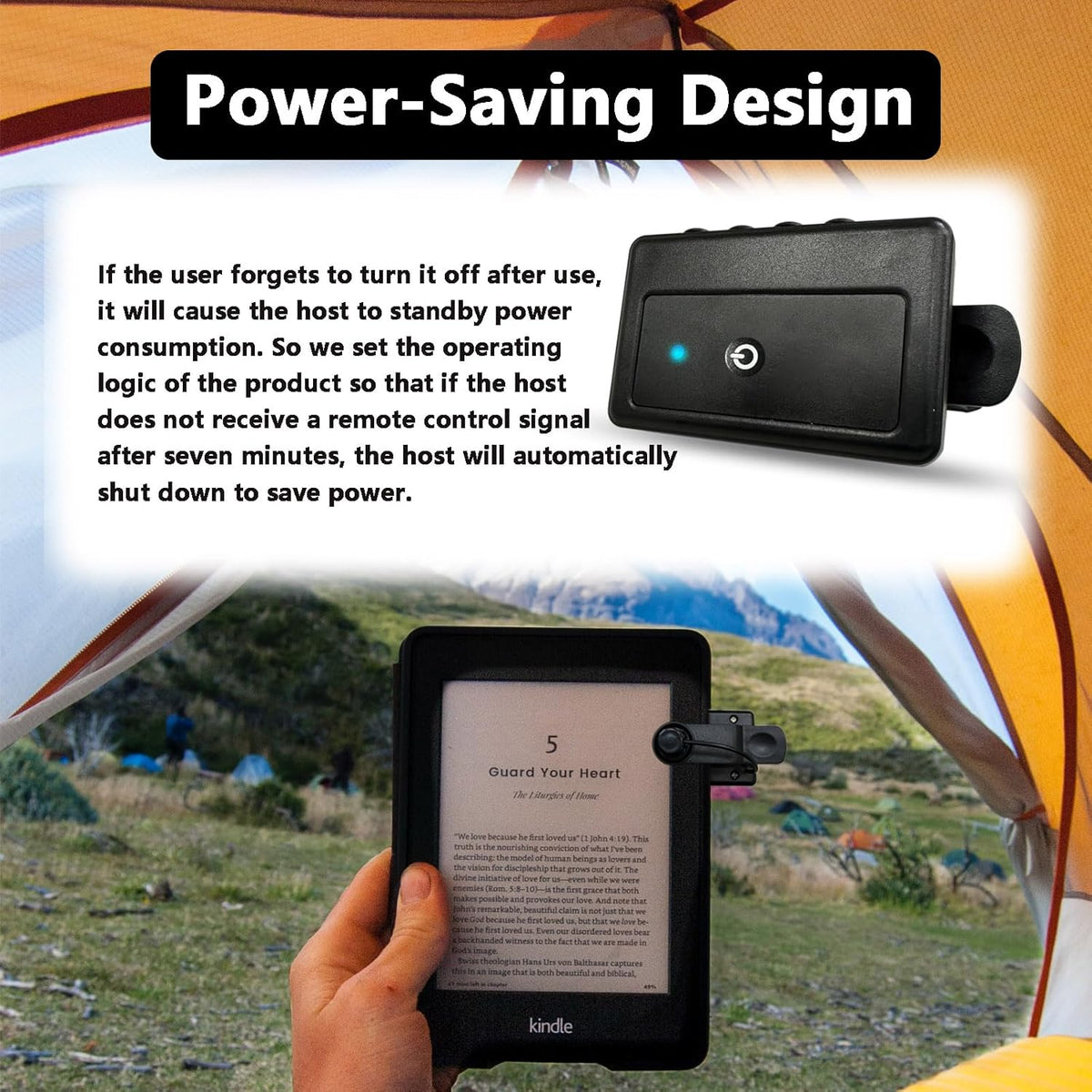 MuagoChic Remote Control Page Turner for Kindle Reading-Remotely Click Page Turner for iPhone.iPad,Taking Photos
