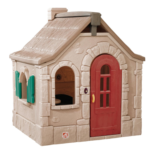Step2 Naturally Playful Storybook Cottage Kids Playhouse, Indoor/Outdoor Playset, Interactive Play with Sounds, Made of Durable Plastic, For Toddlers 1.5+ Years Old