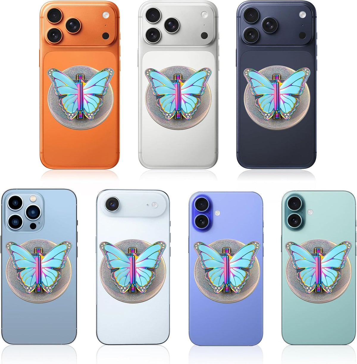 BANGMANG [2026 17 16 15 14 13 12, All-New] for MagSafe Butterfly Phone Grip, Magnetic Butterfly Phone Ring Holder