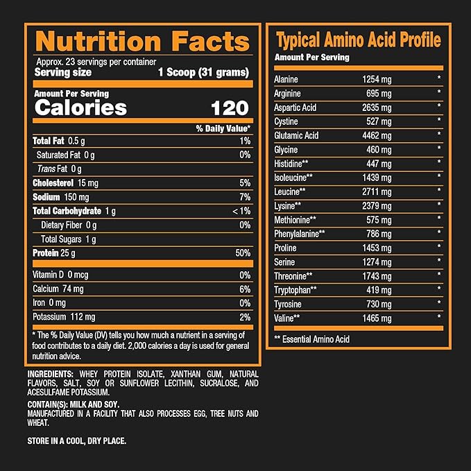 BPI Sports ISO HD Isolate Protein Powder ??100% Whey Isolate, Protein Powder for Muscle Gain - Vanilla Cookie - 1.6 Lb - 23 Servings