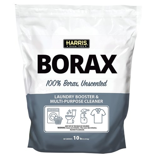 Harris Borax Powder Hard Water Laundry Booster and Multi-Purpose Cleaner, 10lb (Unscented)