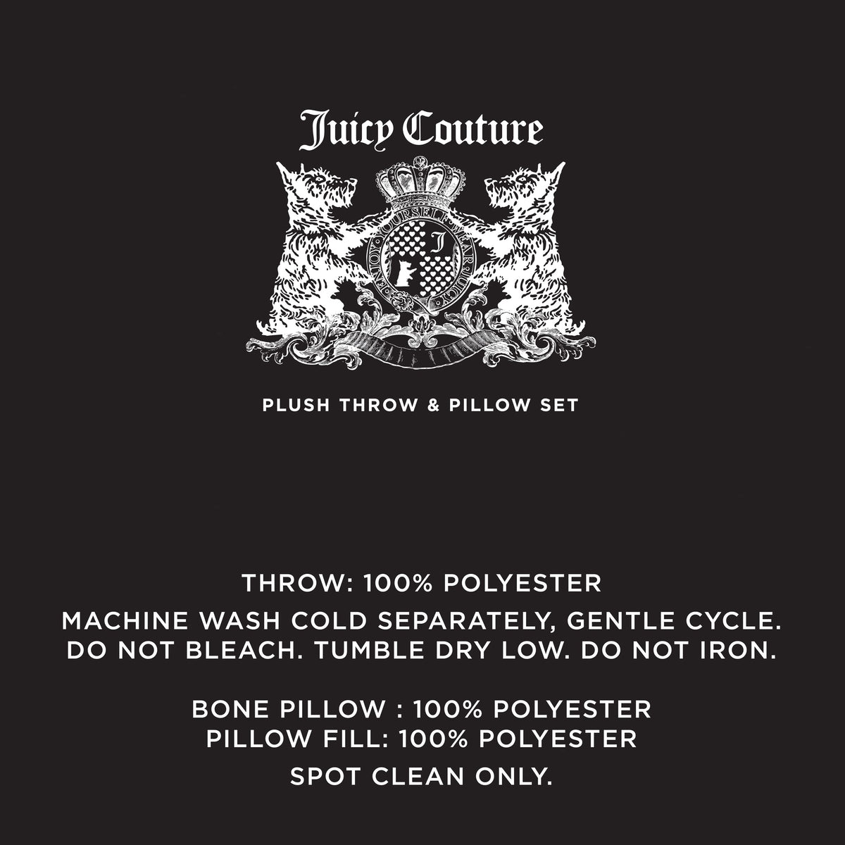 Juicy Couture Grey Paws and Stripes Dog Blanket with Sherpa Bone Shaped Pillow – Plush Puppy Blanket Throw, Breathable, Lightweight, Machine Washable, Cat Blanket for Small Medium & Large Pets
