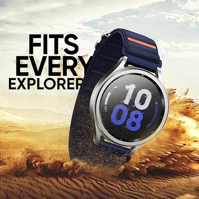 Suitisbest S-Hook Sport Band Compatible with Samsung Galaxy Watch 6 5 4 7 FE Band, Watch 6/4 Classic, Watch 5 Pro, Durable and Adjustable Nylon Loop Strap for Galaxy Active1/Active2