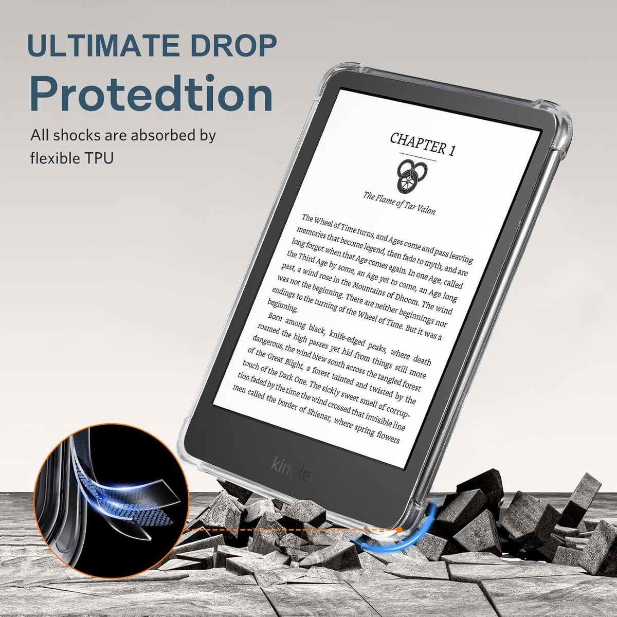 CoBak 6 Inch 2024 2022 (11 Magnetic Clear Case for Kindle and Gen) | Compatible with PopSockets/UGREEN/Anker Magnetic