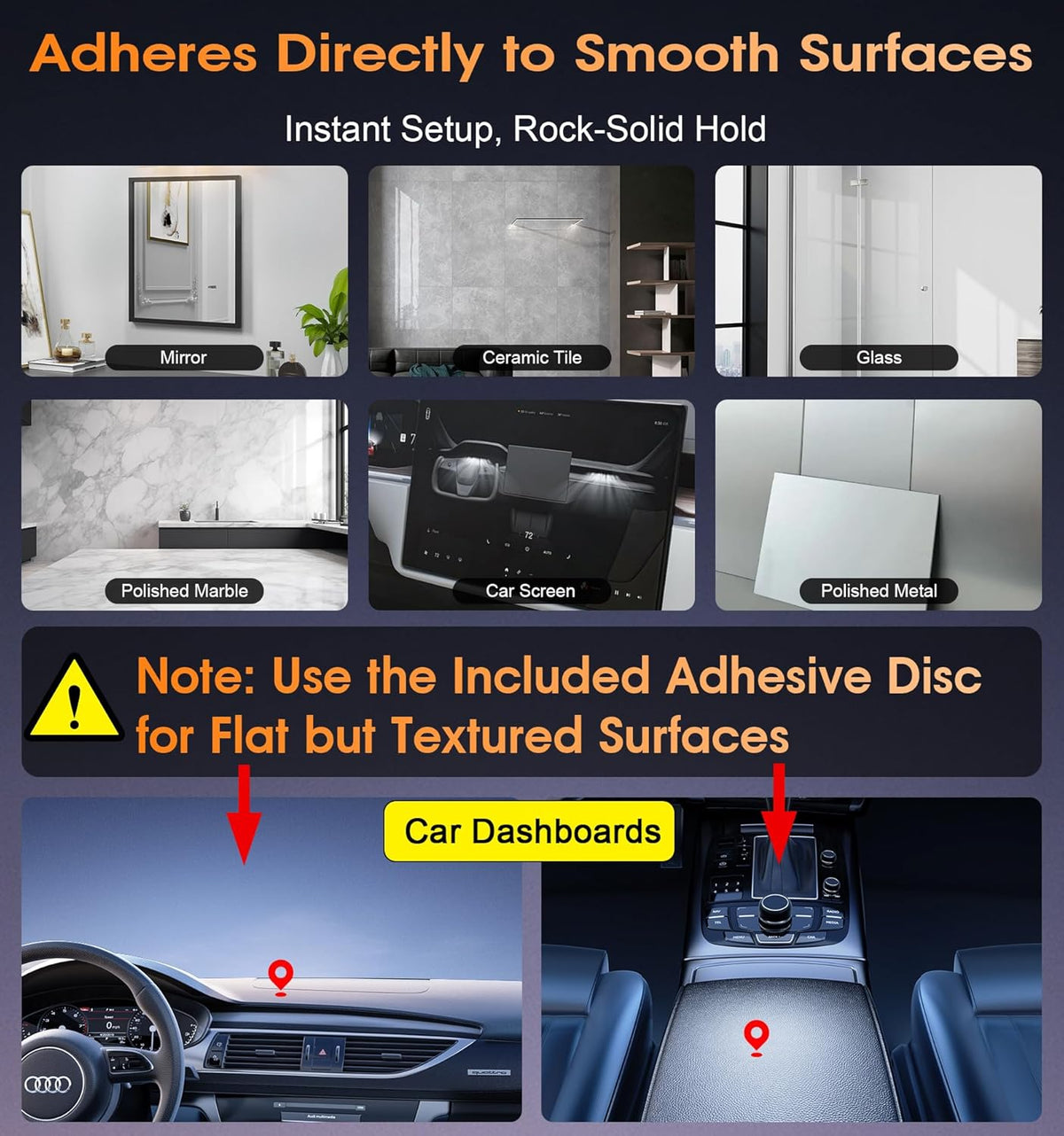 BOCLOUD 360 98 LBS 16 15 14 13 12 Upgraded Suction Cup Phone Mount Zinc Alloy Phone Stand Vacuum Magnetic Car Holder