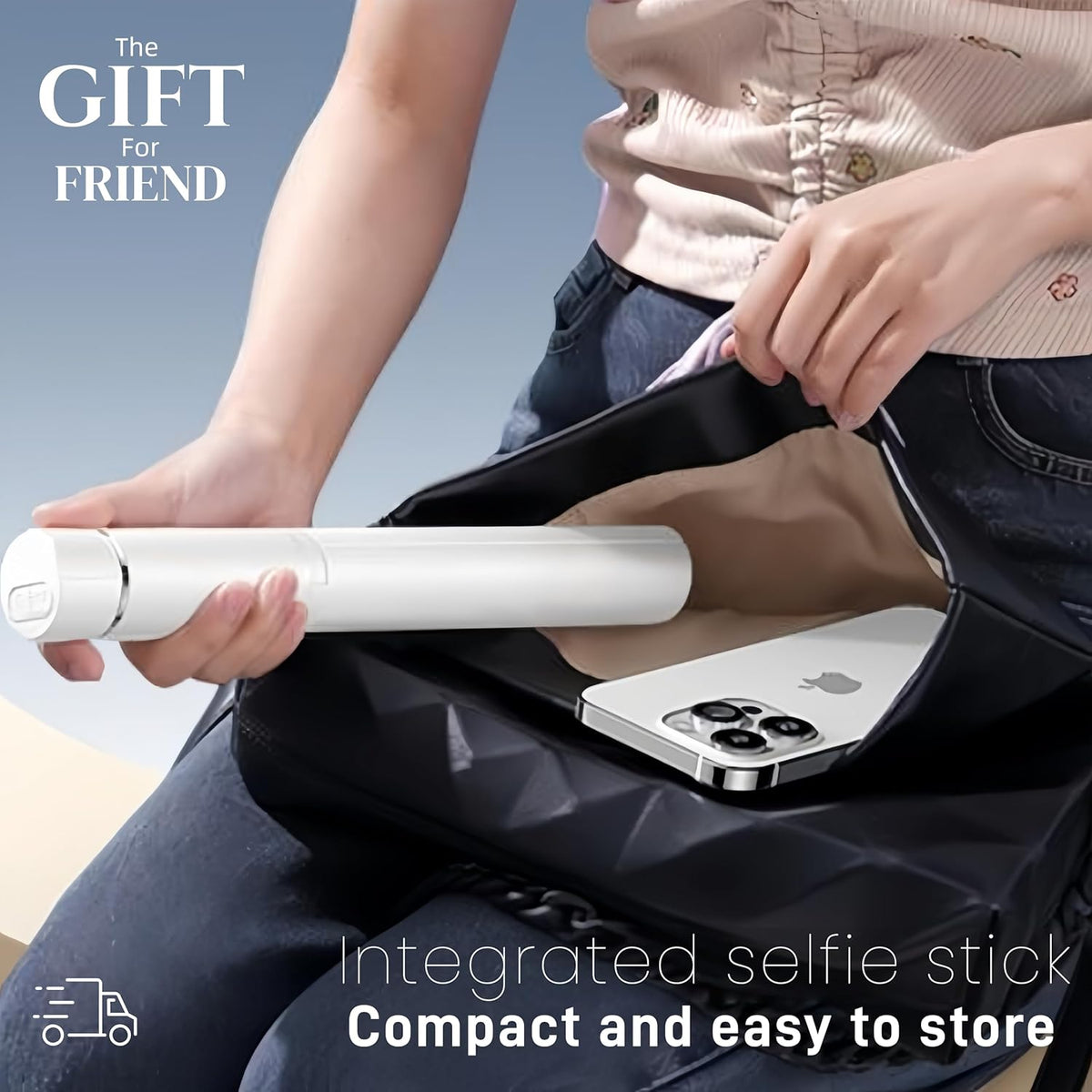 BOMIDI 50'' 6 1 Phone Tripod with Remote, Tripod for iPhone, in Selfie Stick with Light & Holder, Extendable Cell Phone