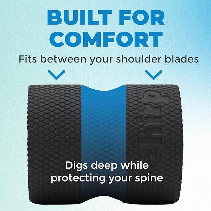 Chirp Wheel Foam Roller ??Targeted Back & Neck Relief, Lumbar Spine Stretcher, Spinal Decompression Back Stretcher, Massage Roller with Density Foam for Physical Therapy, Supports 500lbs, 4-Inch Mint