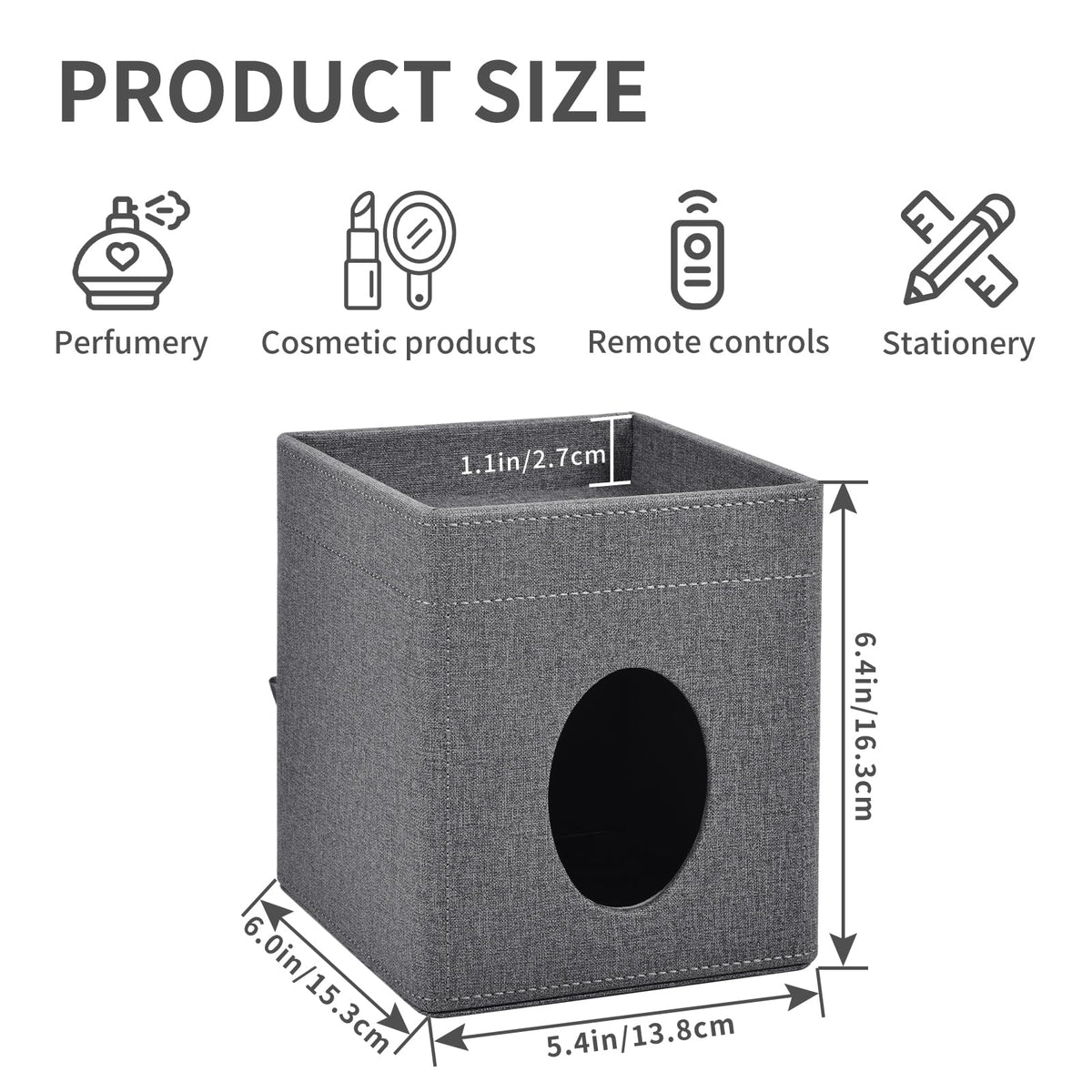 XNONE Tissue Box Cover with Storage Tray Square Tissue Box Holder PU Leather Facial Tissues Organizer Tray for Bathroom Vanity Bedroom Office Car,Stylish Napkin Caddy Decorative Organizer (Grey)