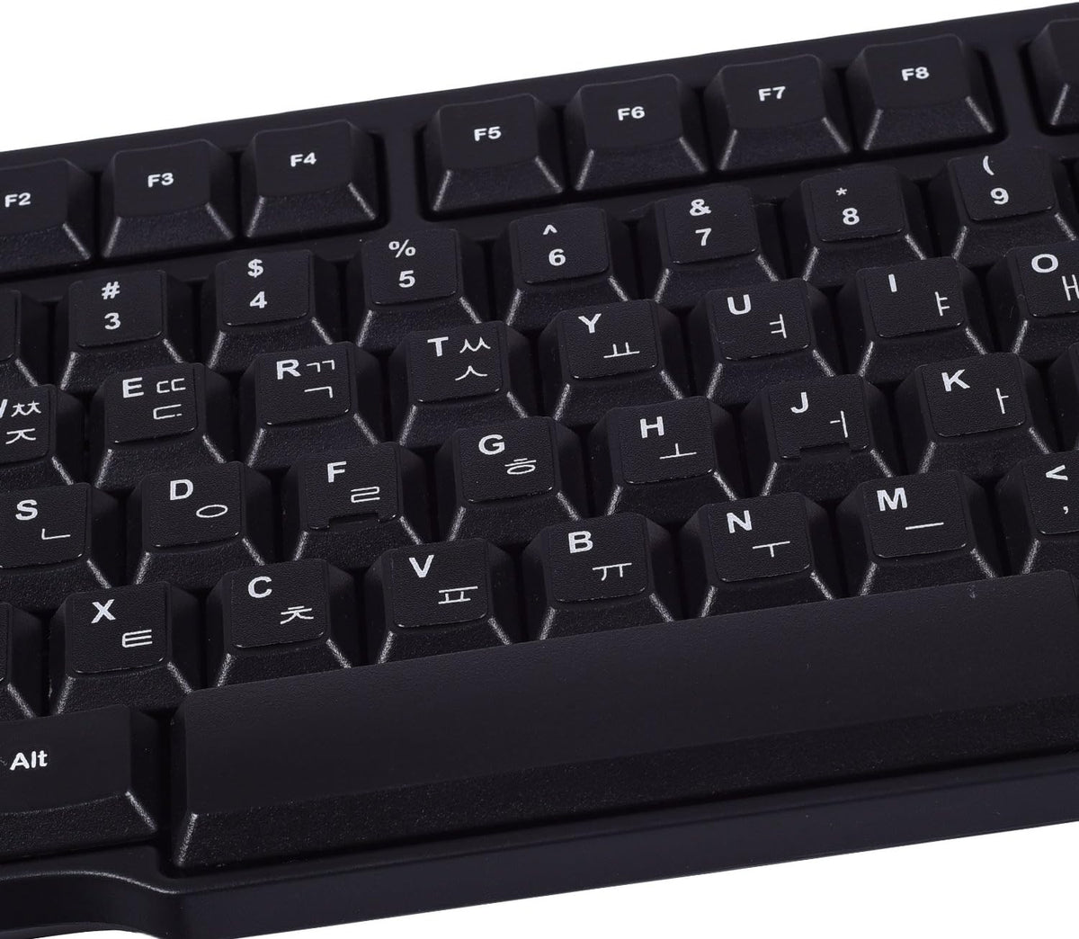 CaseBuy 2PCS Korean Keyboard Stickers, Korean-English Keyboard Letters Replacement Sticker White Font on Black