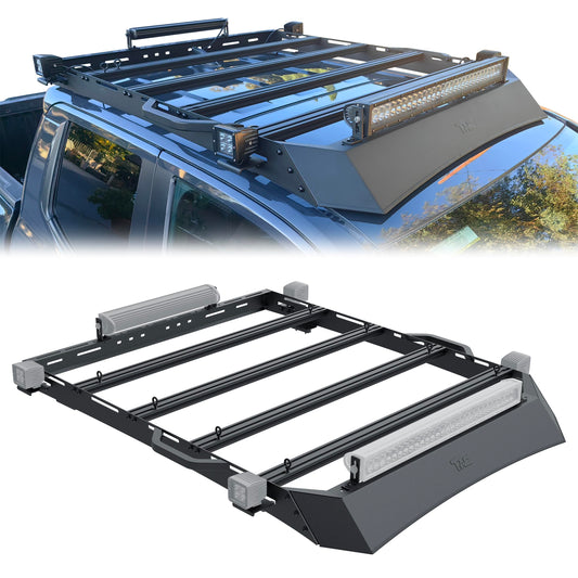 TAC Roof Rack Compatible with 2024-2026 Tacoma Double Cab Truck Cross Bar Cargo Canoe Bike Kayak Snowboard Luggage Upper Storage Carrier Truck Outdoors Gear