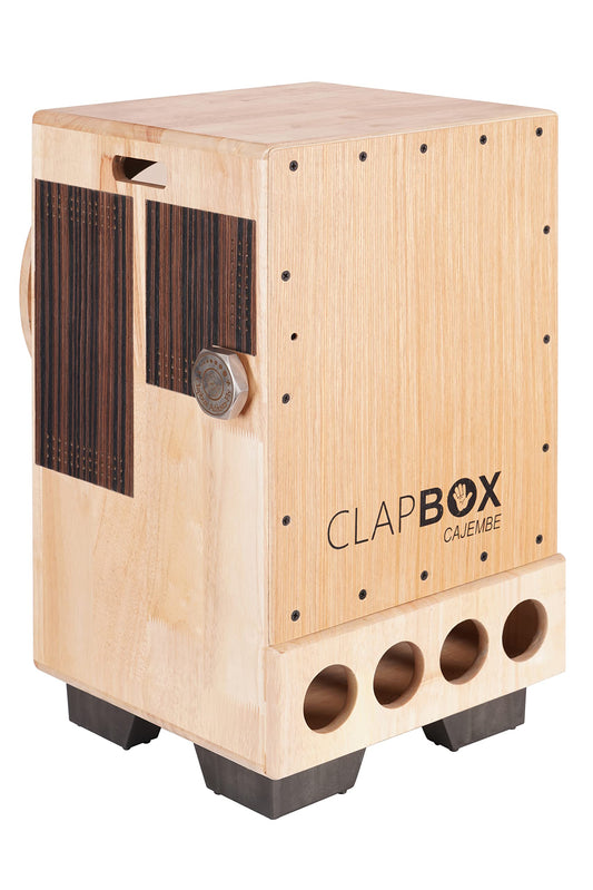 Clapbox Cajon Drum Birch Wood (Full Size) - NOT MADE IN CHINA - 3-in-1 - Cajon + Bongo + Darbuka | Most Popular Percussion Brand Online (Natural, Cajembe)