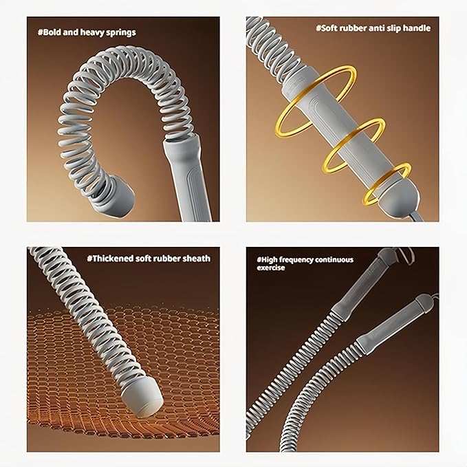 Ropeless Battle Rope Battle Ropes for Home Gym - 2PCS workout ropes with Non-Slip Handles, Durable Workout Ropes for All Fitness Levels