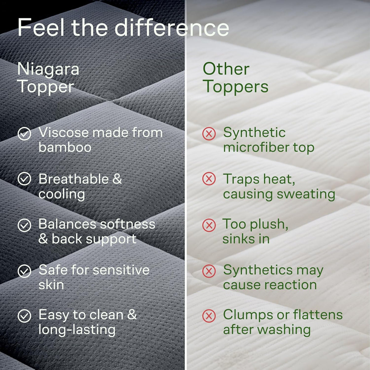 Skiennix Ultra Soft California King Mattress Topper - Bamboo Viscose Pillow Top for Cooling Comfort