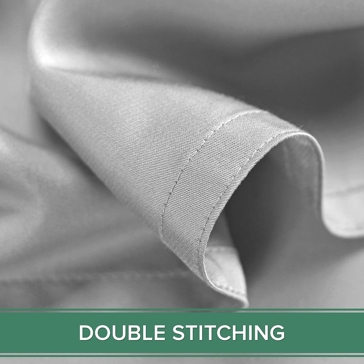 Pure Bamboo Full Bed Sheet Set - Luxuriously Soft & Cooling 100% Organic Viscose | Silver Pearl, Double Stitching