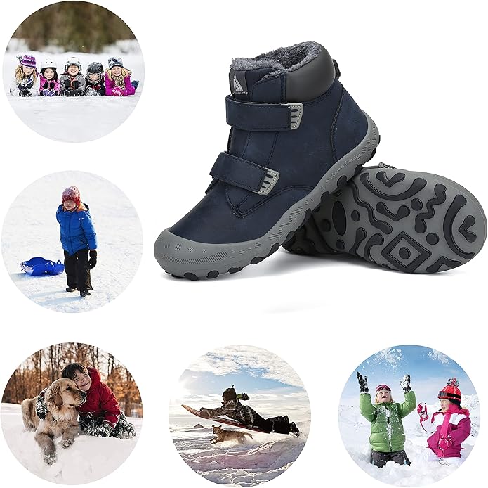 Mishansha Kids Hiking Boots Toddler Girls Boys Hiking Shoes Water-Resistant Anti-Collision Non-Slip Athletic Outdoor Trekking Boots