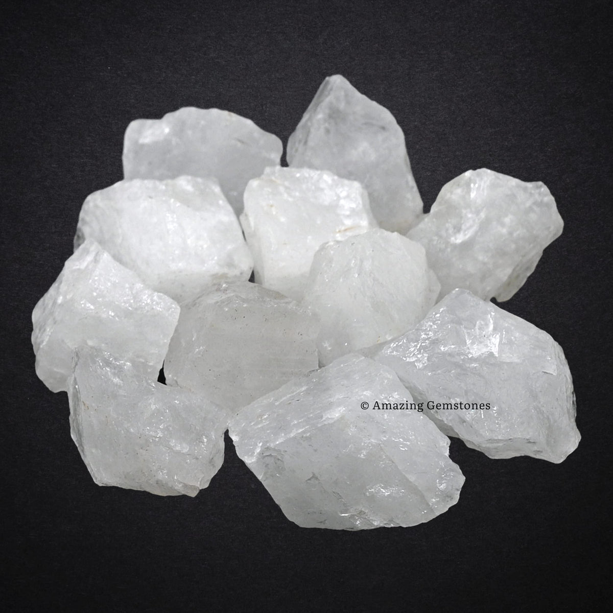 Amazing Gemstone Clear Quartz Raw Crystals and Healing Stones, Natural Rocks for Tumbling and DIY Raw Stones and Crystals (1 lb)