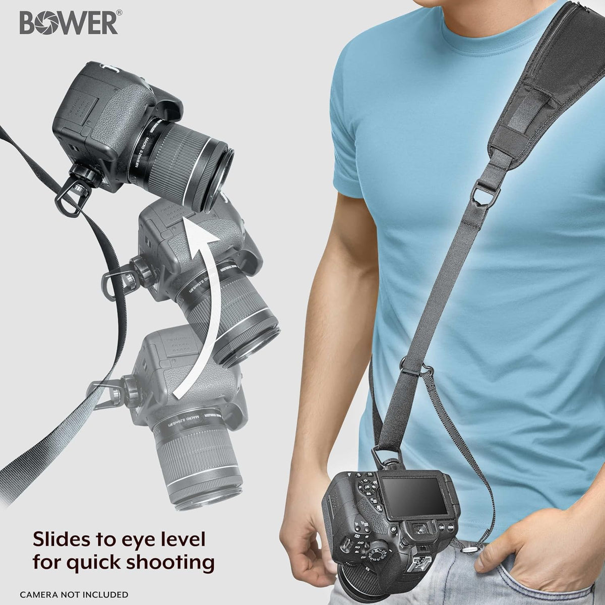 Bower Swift-Shot DSLR Camera Strap: Adjustable Comfort for Your Photography Needs