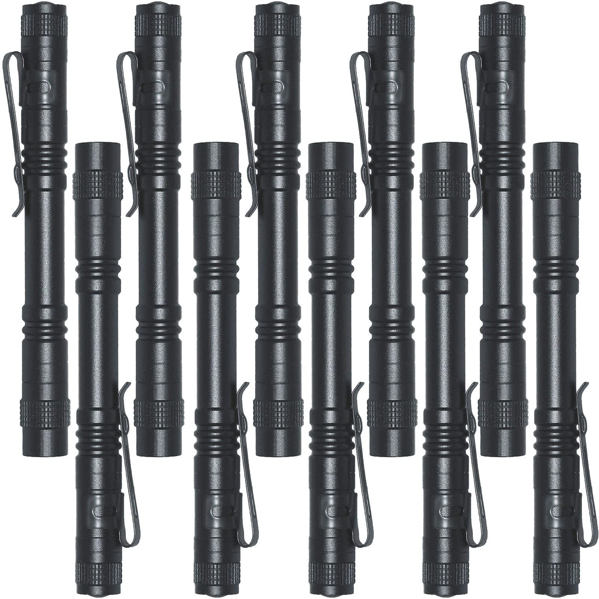 Beieverluck 10 Pack Small Mini Flashlights, Pocket Flashlight Penlight with Clip, Tactical Pen Light for Camping Outdoor Emergency Inspection Fathers Gifts for Dad Husband