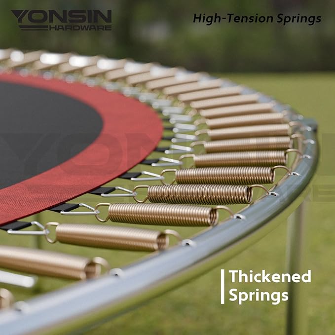 Trampoline Springs Heavy Duty with Swivel & Straight Hooks, Stainless Steel Trampoline Accessories Ideal Spring Replacement, Includes T-Hook Tool