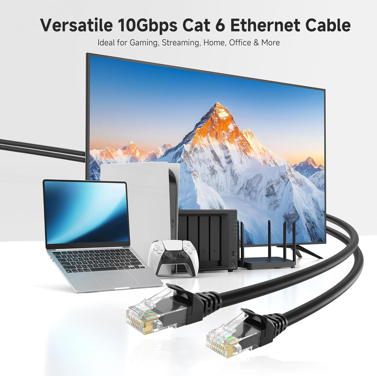 10Gbps 6 60ft, 6 Cat6 Cable Matters Snagless Cat Ethernet Cable - Cat Cable, Cord, Ethernet Cord, Black