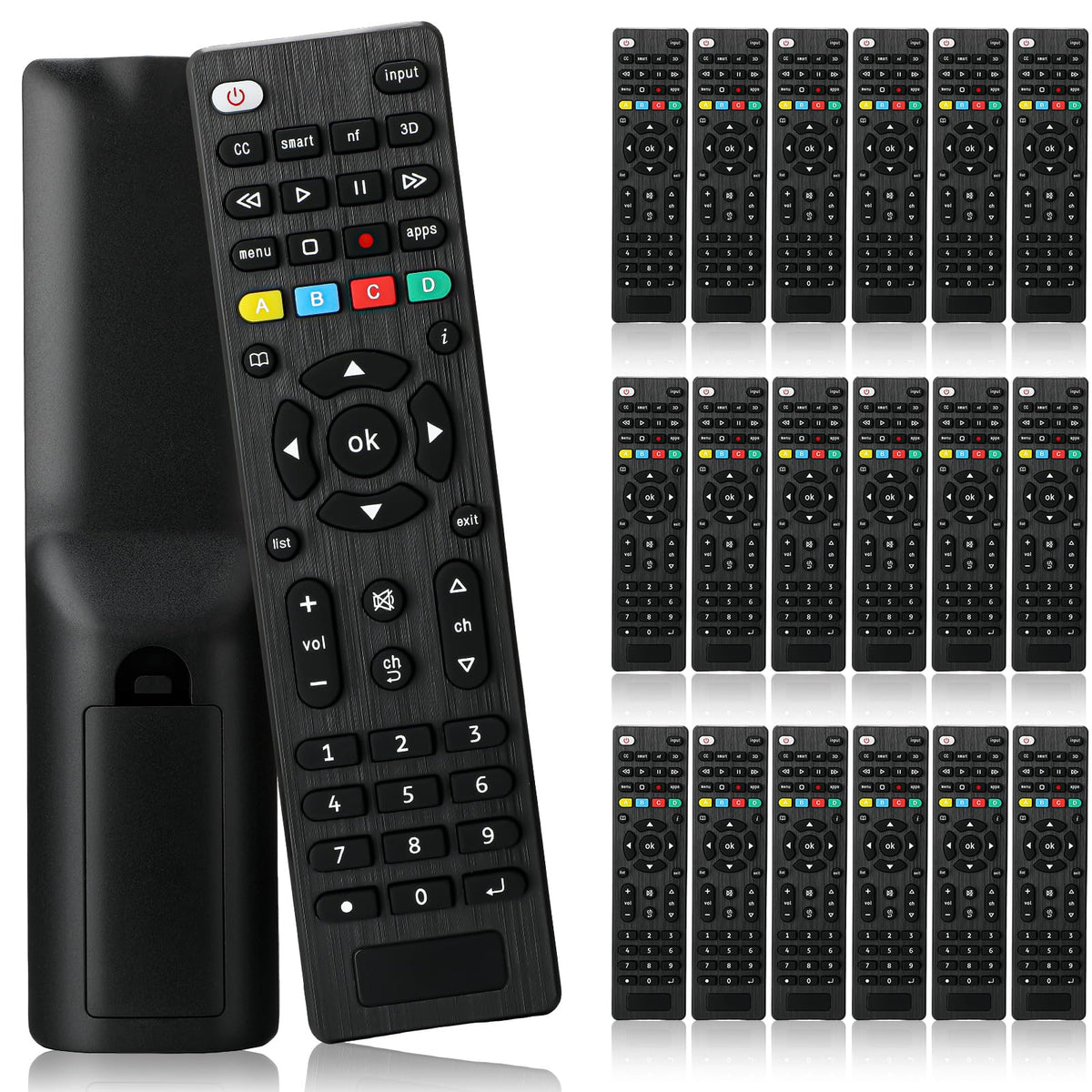 Saysurey 20 Pack TV Remote Universal Replacement Compatible with All Smart TV LED LCD HDTV 3D Series for Motel Hotel Nursing Home