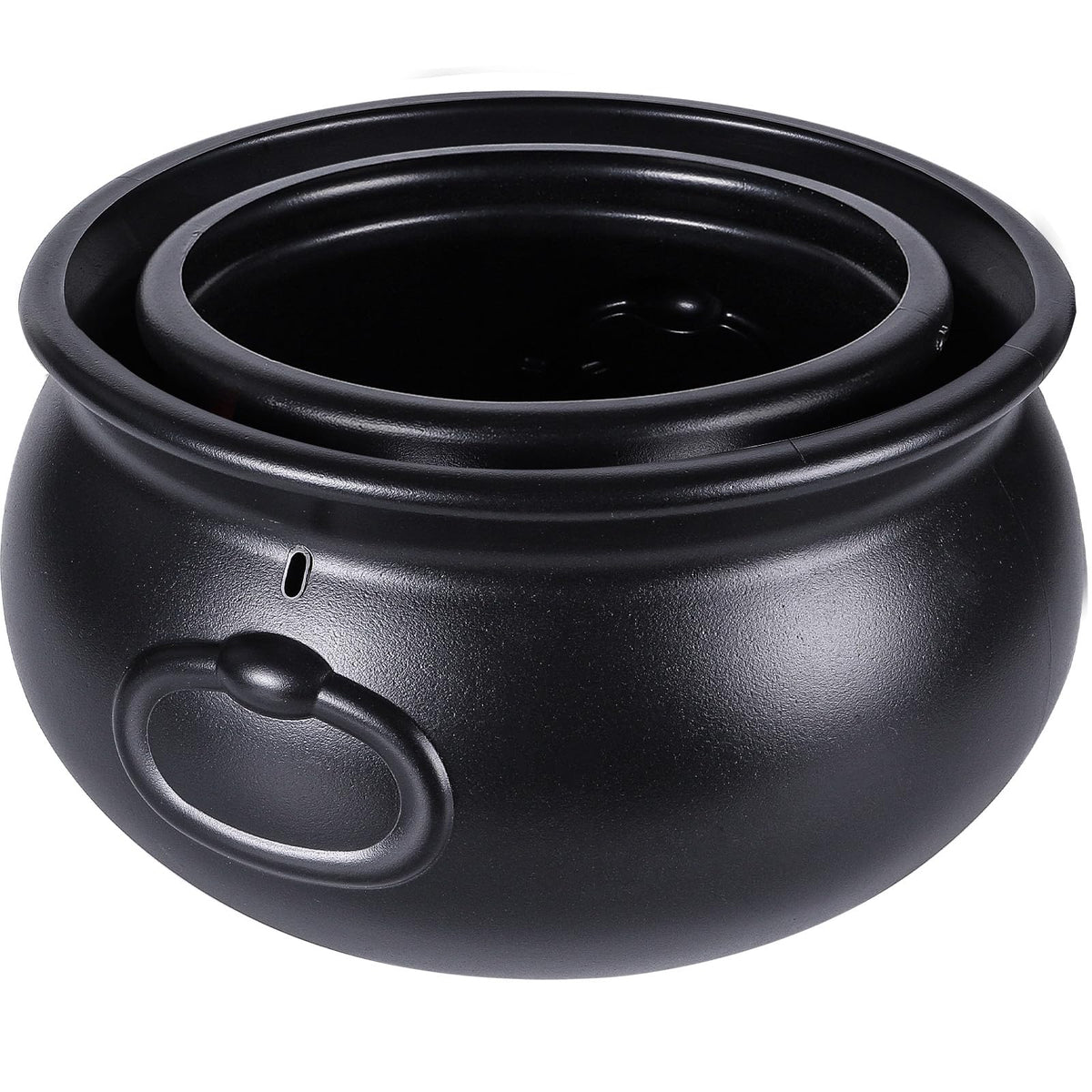 DIYDEC 12.6" and 7.4" Package Halloween Large Cauldron, 2pcs Black Plastic Witch Cauldron Kettle Halloween Pot Candy Holder for Halloween & St. Patrick’s Day Party Favors Decor