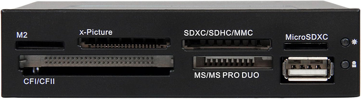 StarTech.com 3.5in 22-in-1 2.0 CF/SD/MMC/MS/xD (35FCREADBK3) Front Bay USB Internal Multi Media Memory Card Reader
