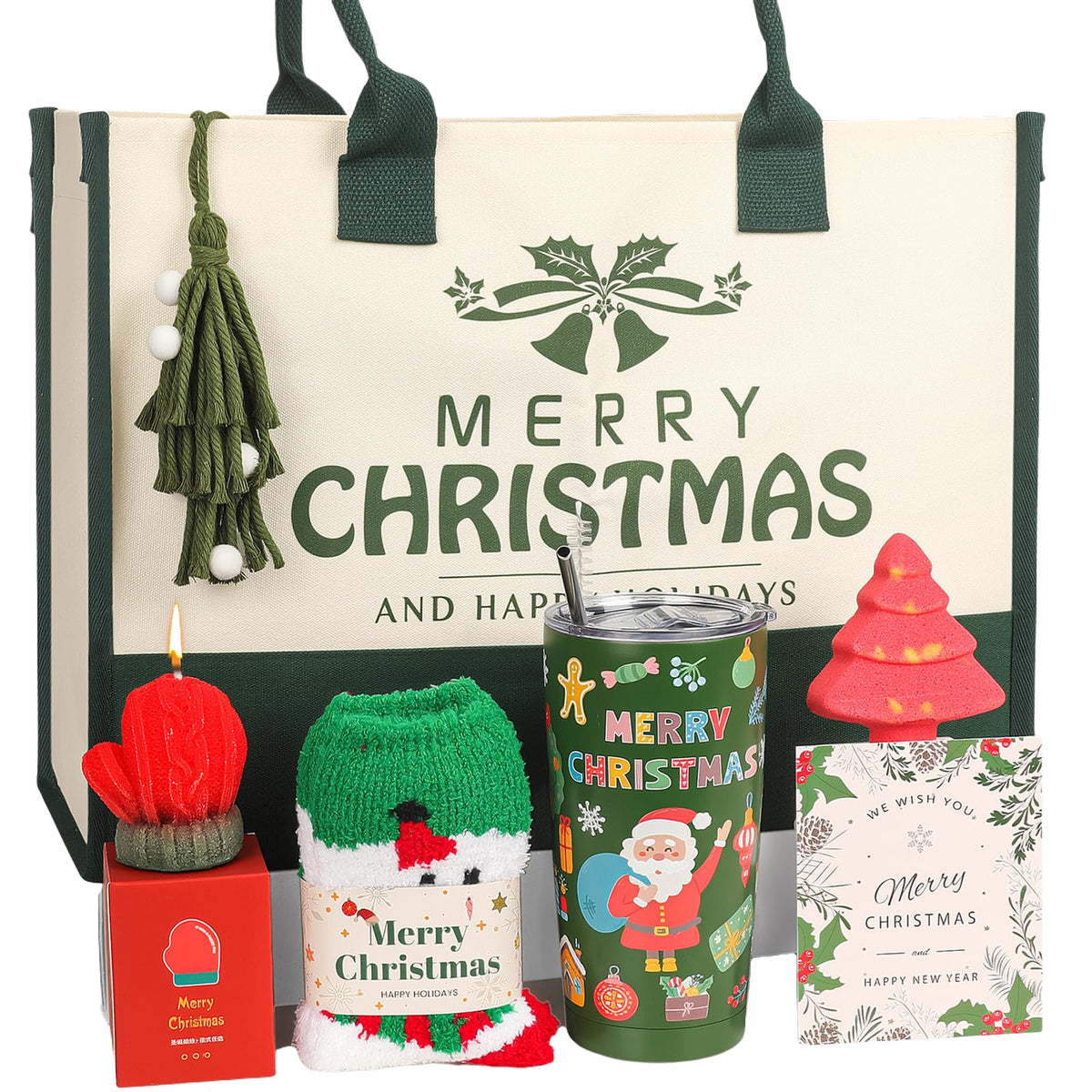 Christmas Gifts for Women 2025,Unique Gift Baskets & Secret Santa Box Set with Christmas Tumbler ,Great Gifts for Teacher, Coworker, Sister, Best Friend, Mom & Wife