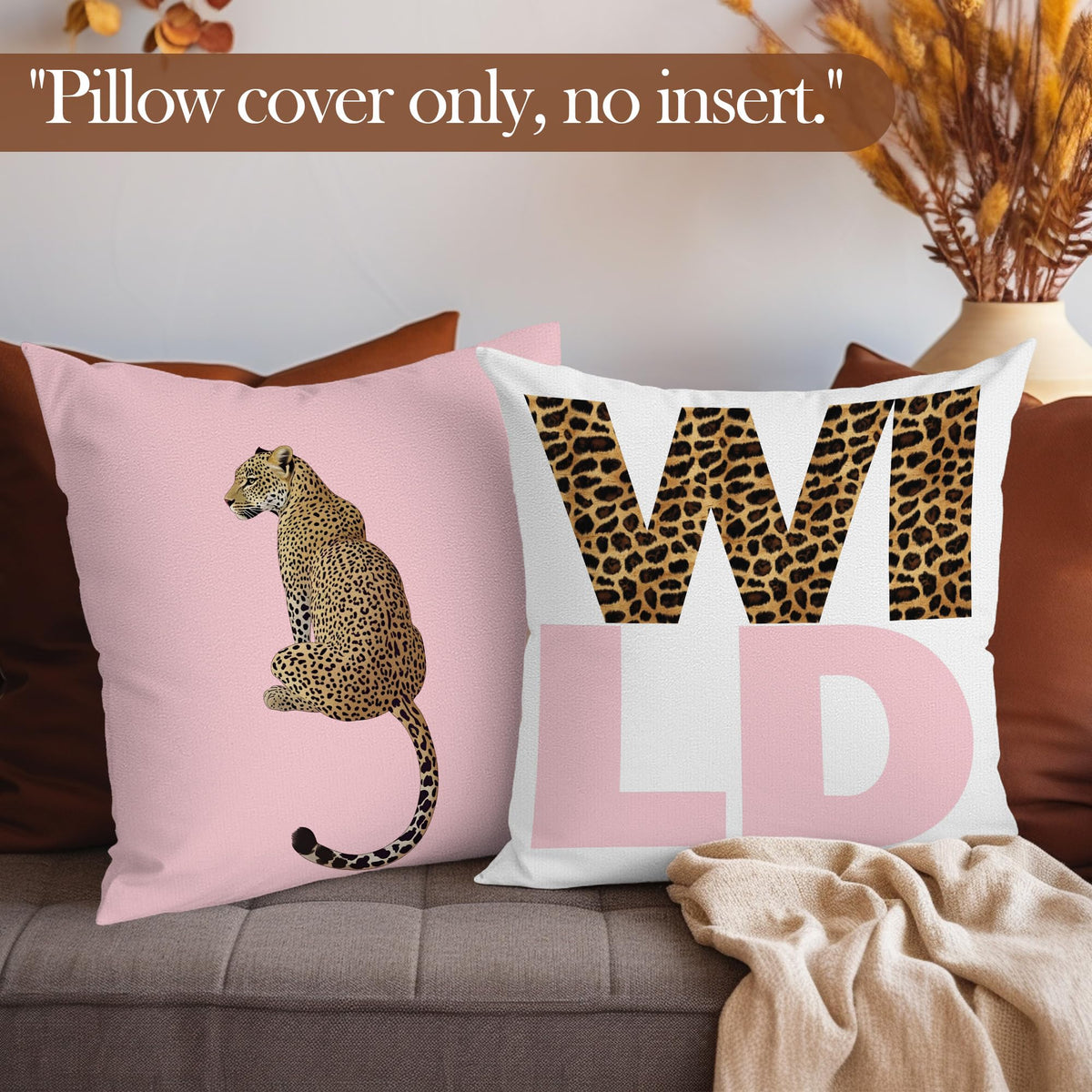 laveliabel Preppy Pink Cheetah Throw Pillow Covers 18x18 Set of 4, Girly Bedroom Decor, Cheetah Print Pillows, Trendy Leopard Lucky 8 Balls Pillowcases Cushion Case for Teen Girls Room Dorm Decor