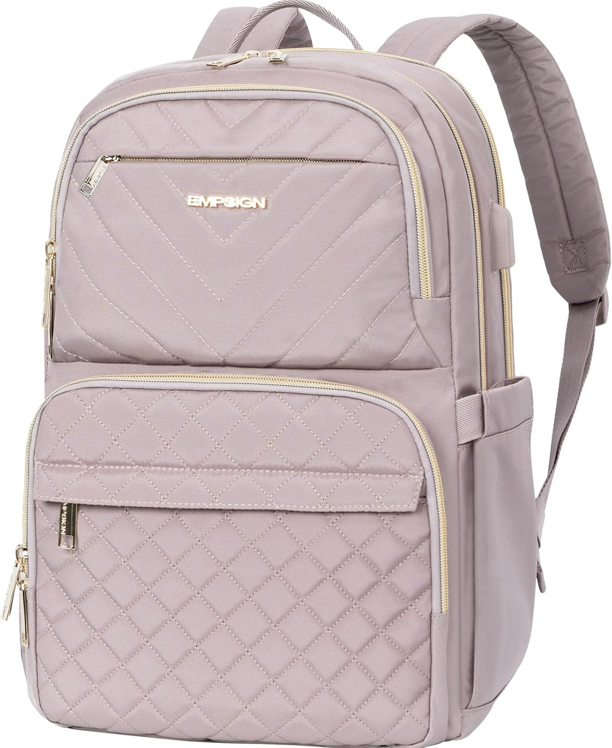 Backpack 15.6 Inch Backpack, 30L Backpack, EMPSIGN Laptop Purse for Women and Men with USB Charging Port, Travel Water