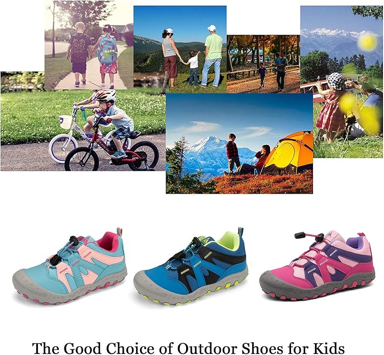Mishansha Kids Hiking Boots Toddler Girls Boys Hiking Shoes Water-Resistant Anti-Collision Non-Slip Athletic Outdoor Trekking Boots