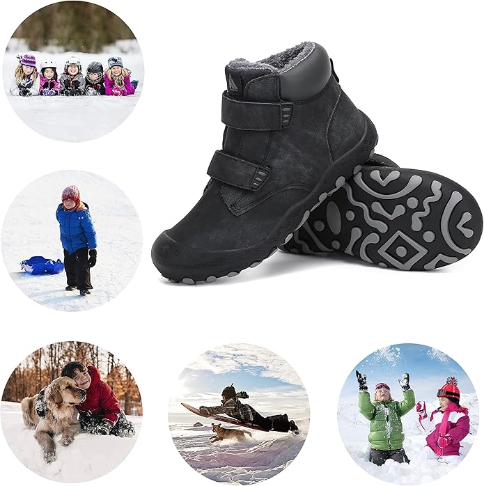 Mishansha Kids Hiking Boots Toddler Girls Boys Hiking Shoes Water-Resistant Anti-Collision Non-Slip Athletic Outdoor Trekking Boots