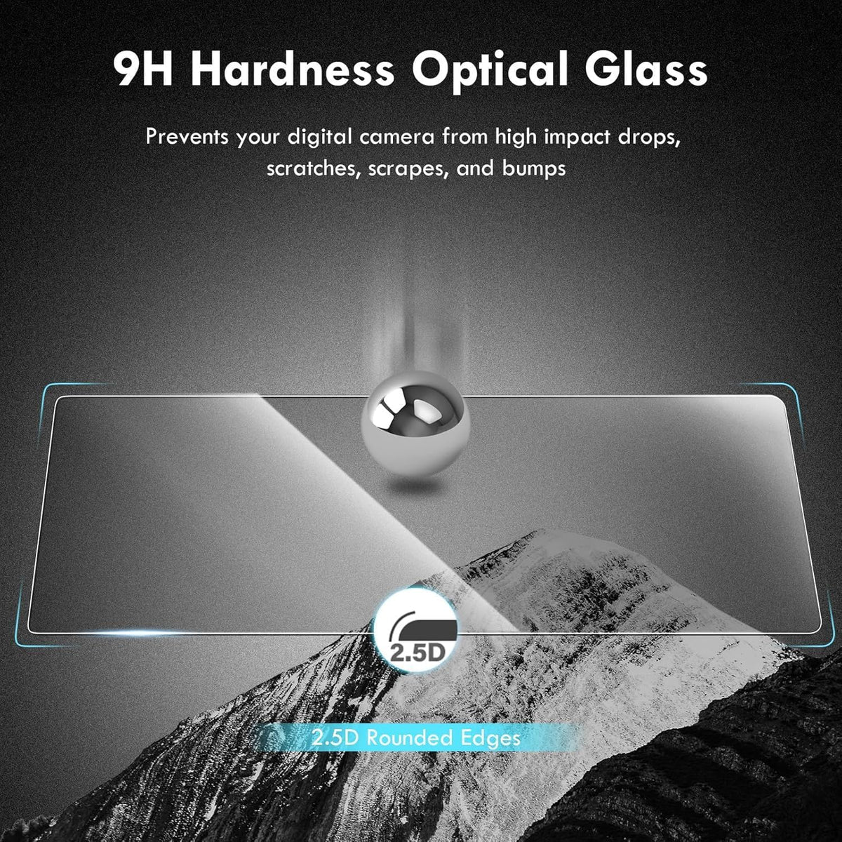 Rieibi DC-GH7 S1II S1IIE S1RII DC-G97 GH7 G97 0.25mm 9H Screen Protector for Lumix Lumix Camera, Tempered Glass Film