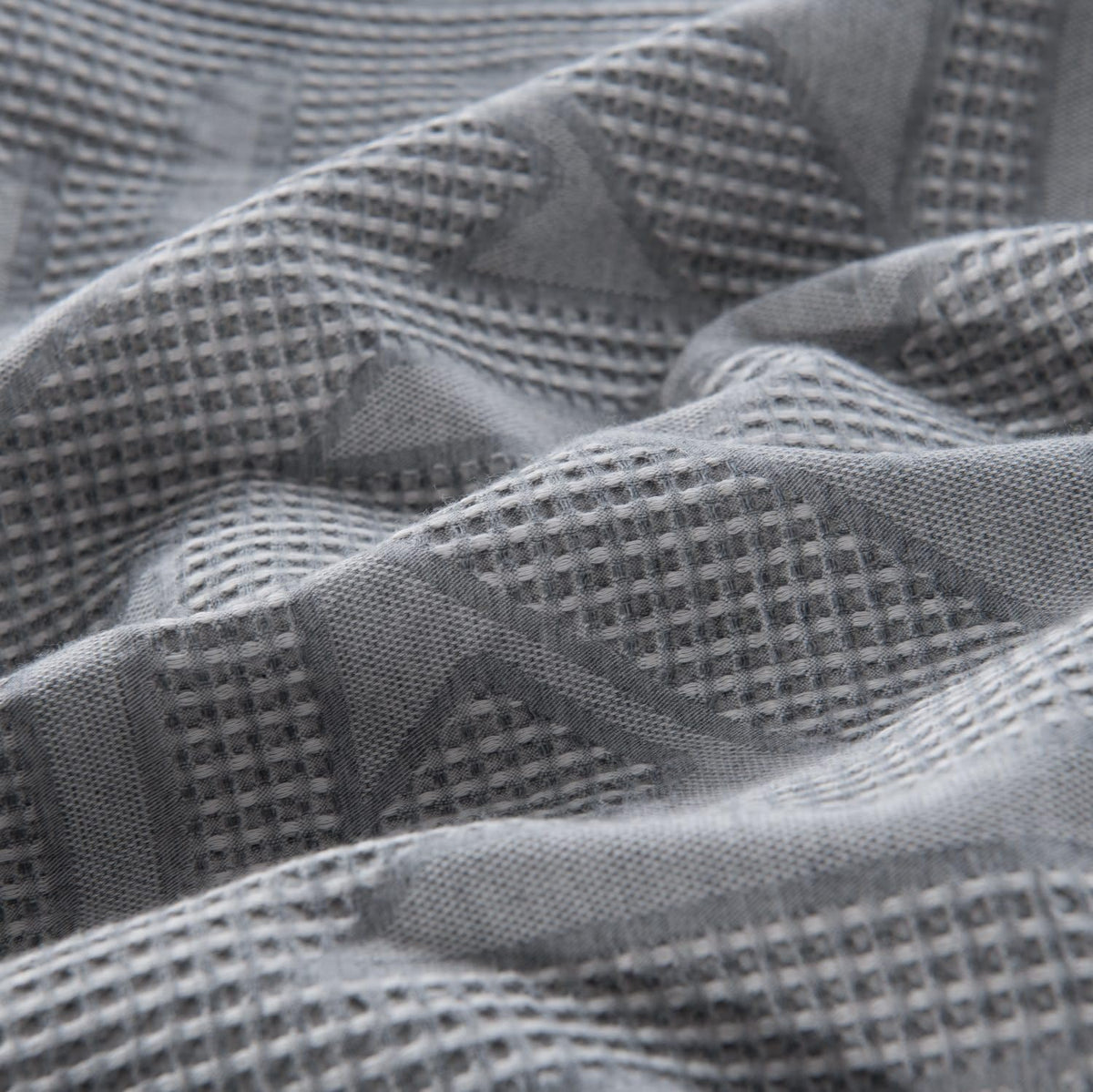meadow park Matelasse Duvet Cover Set, 100% Cotton, Pre-Washed, Soft & Cozy, Woven Jacquard Textured, Waffle Design Bedding Set, Twin, Grey
