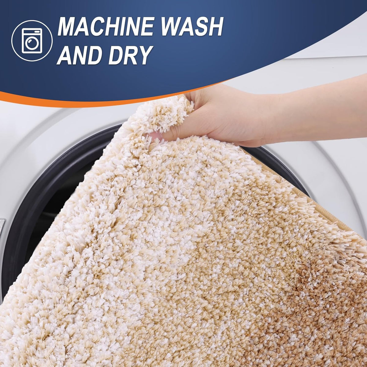 OLANLY Bathroom Rugs - Extra Soft, Absorbent Microfiber Mat | 24x16, Quick Dry, Machine Washable, Beige