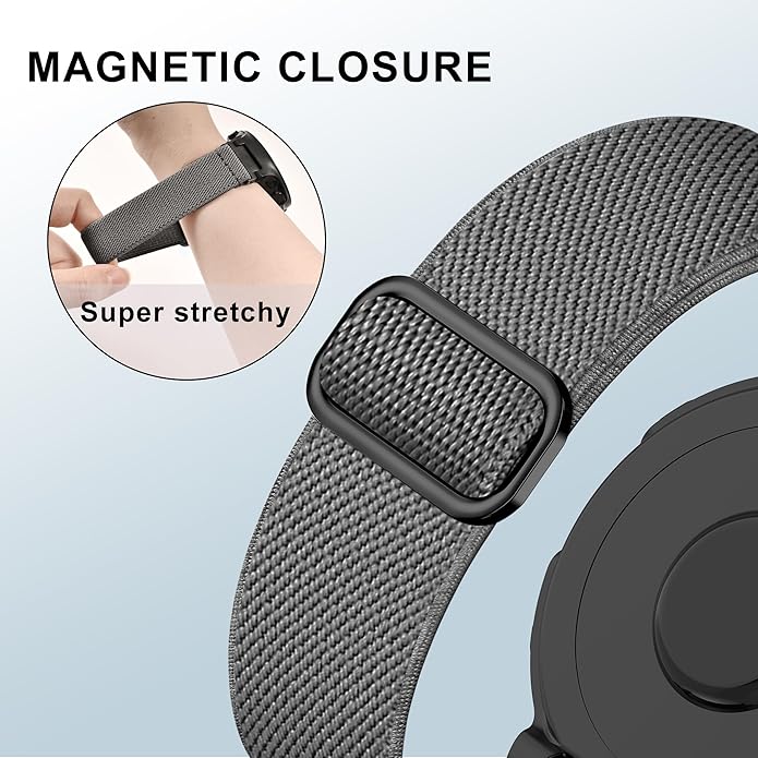 Elastic Nylon Watchband Compatible with Garmin Forerunner 235/220/230/620/630/735XT,Soft Adjustable Sport Stretchy Replacement Strap for Forerunner 235 Lite/Approach S20/S6/S5 Accessory