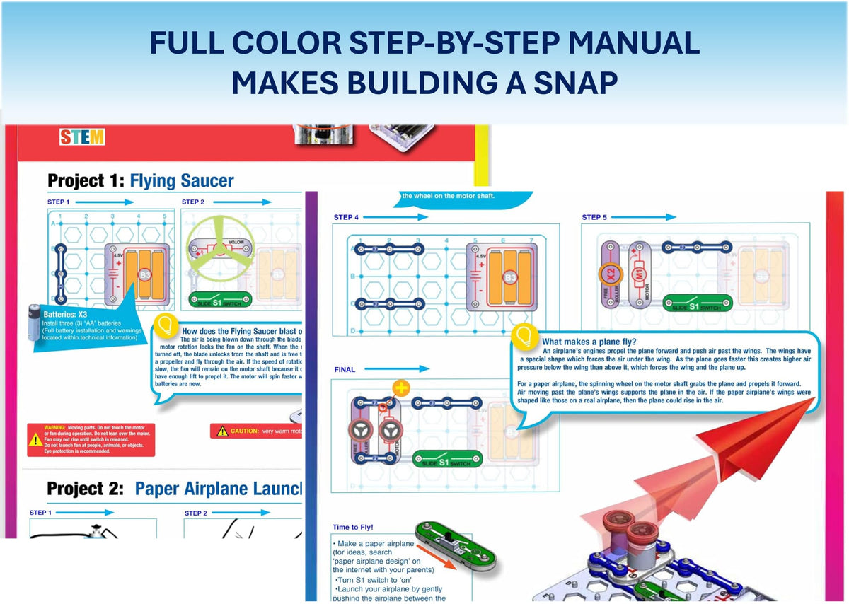 Snap Circuits Flight Deck Science/STEM Toy kit | Ages 8+ | Construction Gift for Boys and Girls