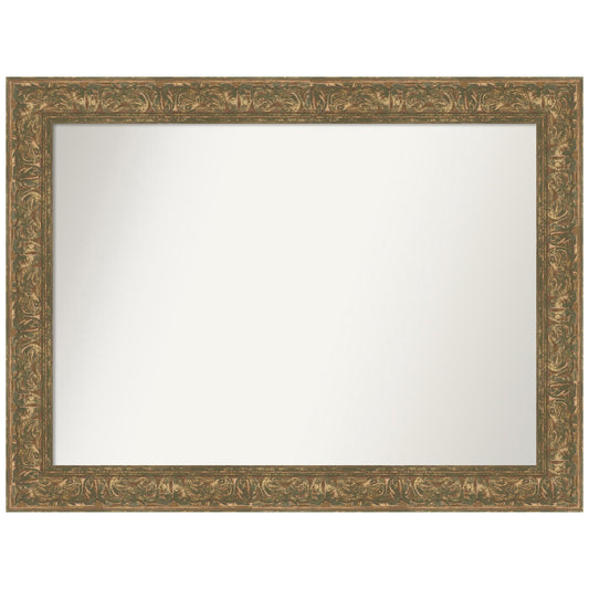 Amanti Art Bronze Wall Mirror 34x45 Luxe Bronze Gold Rectangle Bathroom Mirror for Wall Decor Living Room, X-Large Traditional Frame, Hangs Horizonally and Vertically, Bathroom Decor, Non-Beveled Edge